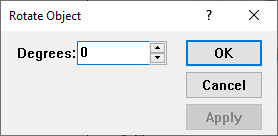 Rotate Object Dialog