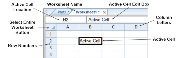 Grapher Worksheet Window